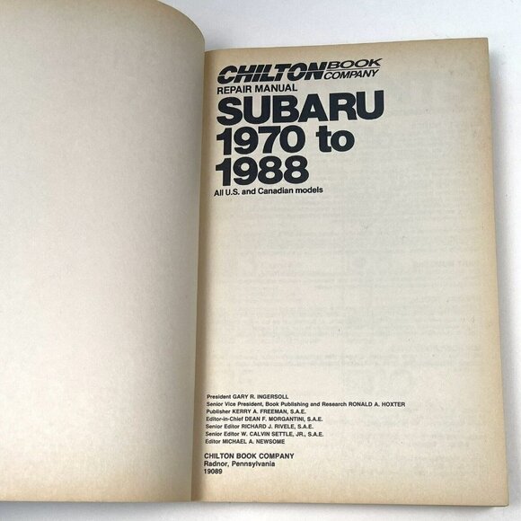 Chilton Automotive Repair Manual Subaru 1970-1988 (1988, Paperback) 6982 EUC - Picture 2 of 5